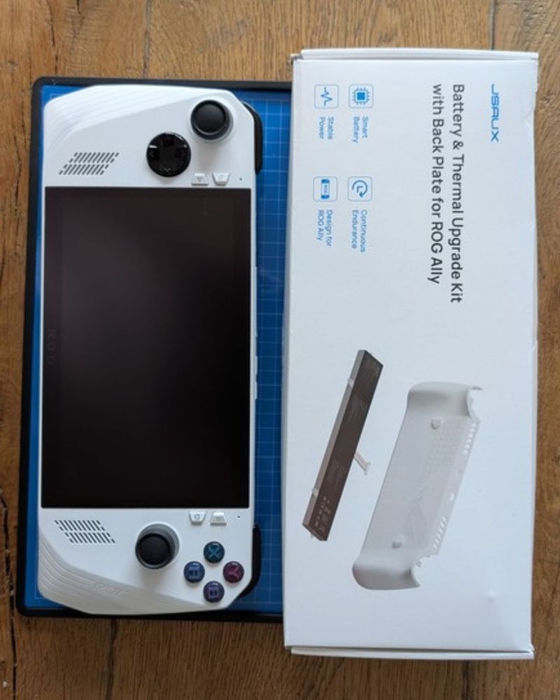 ROG Ally and the JSAUX Battery & Thermal Upgrade Kit with Back Plate