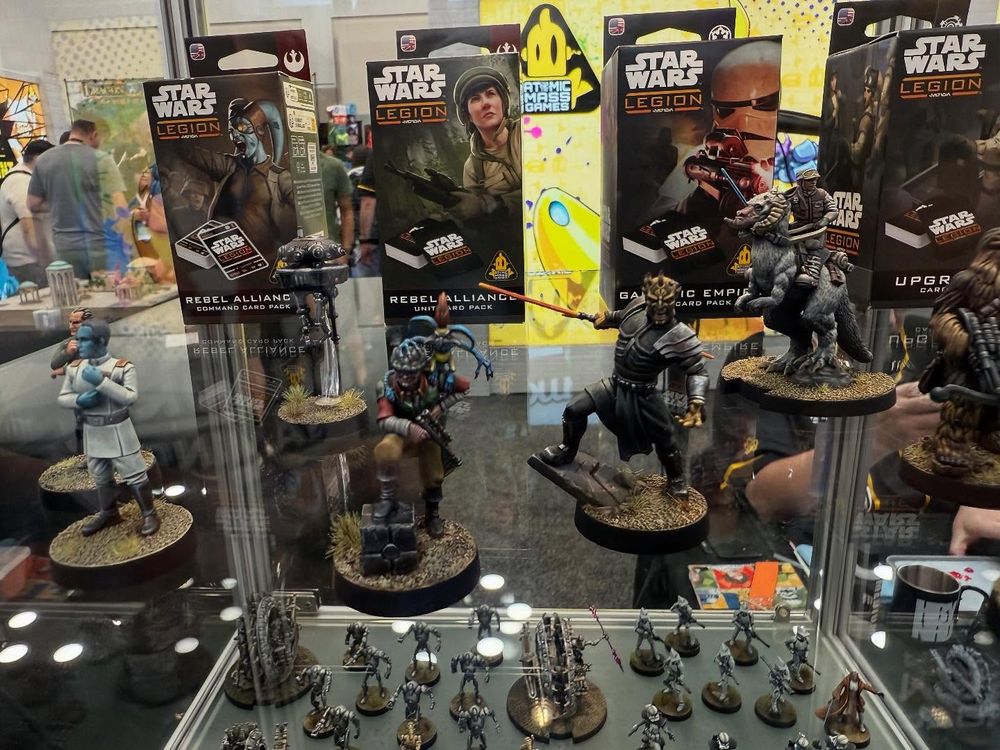 Star Wars Legion products on display at GenCon including Thrawn, Hondo, Savage Oppress, and more