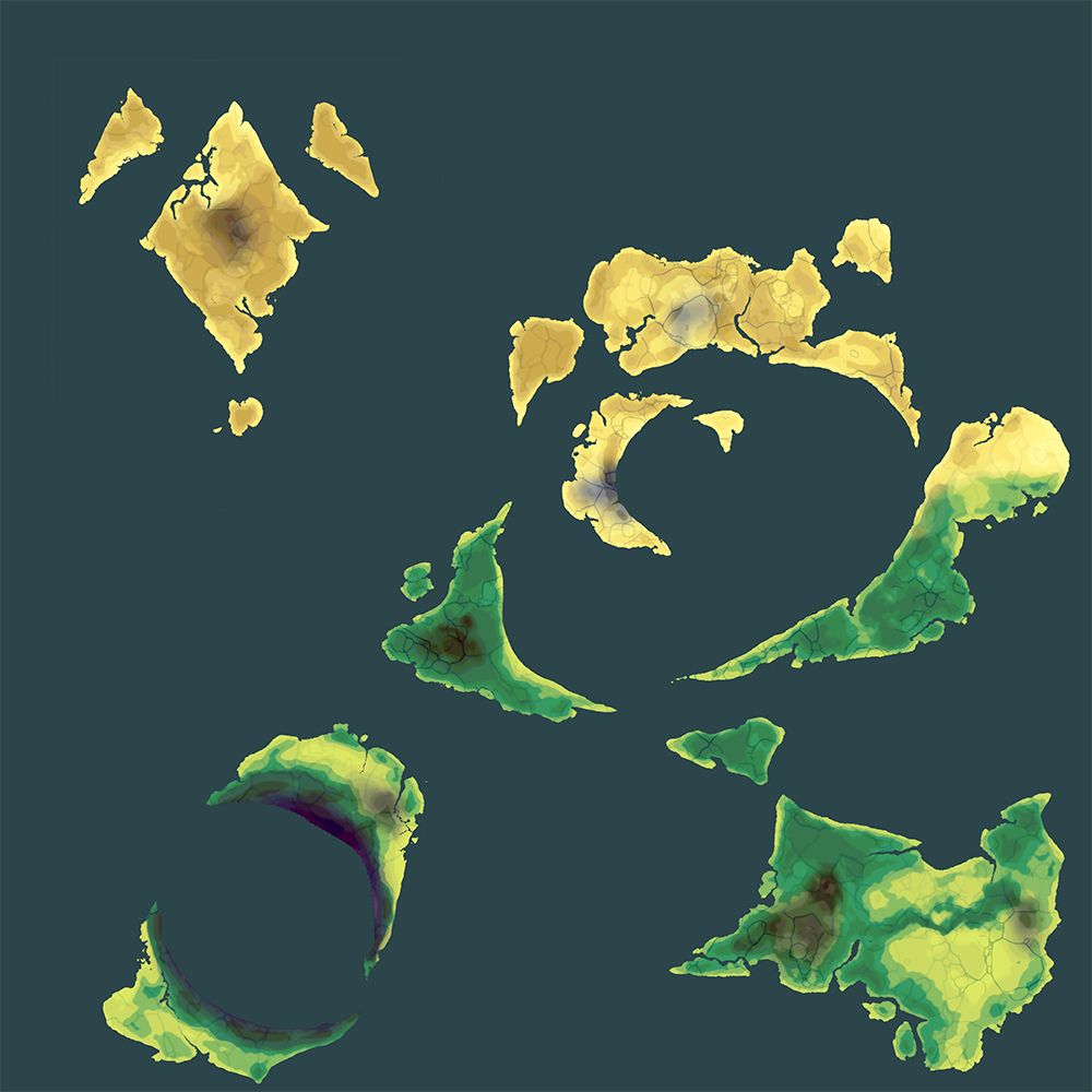 Tragically never finished, there was many questions about why the land masses had those strange holes in them. What created them...?