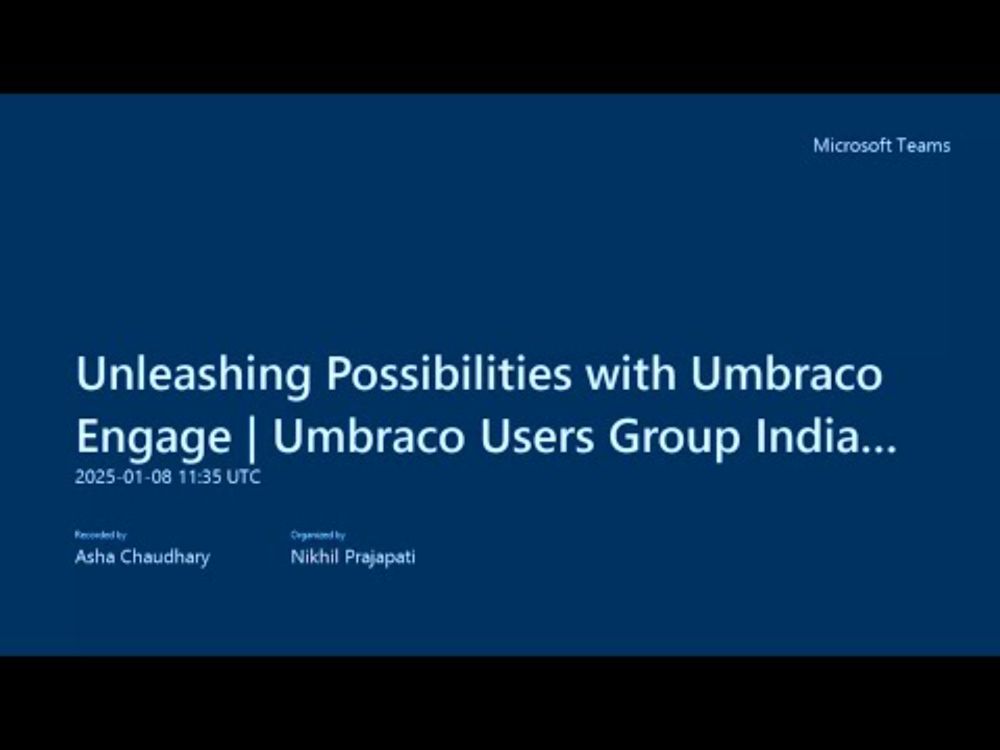Insights and Learnings from Umbraco Engage | Umbraco Users Group India