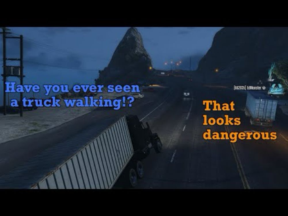 Have you ever seen a truck walking? - Commercial Trucking Transport Tycoon GTAV