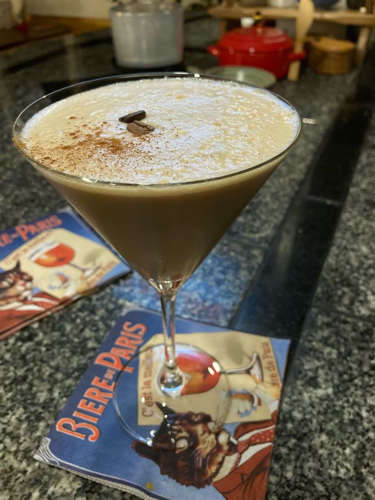 Kick-ass espresso martini shining like a beacon in the night