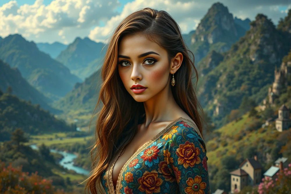 Prompt:   young woman, beautiful face, standing, great body, gorgeous figure, long legs, pretty eyes, long hair, Nature's Linux distribution style, beautiful background, magnificent scenery, Jackson Pollock style,    HD, sharp focus, stunningly beautiful, hyper-detailed, Baroque, dramatic, exuberant, grandeur, baroque art

Negative prompt: ugly, deformed, noisy, blurry, low contrast, extra eyes, bad eyes, ugly eyes, imperfect eyes, deformed pupils, deformed iris, cross-eyed, poorly drawn face, bad face, fused face, ugly face, worst face, unrealistic skin texture, out of frame, poorly drawn hands, cloned face, double face, blurry, bad quality

Text model: neural-chat

Image model: Shuttle3Diffusion