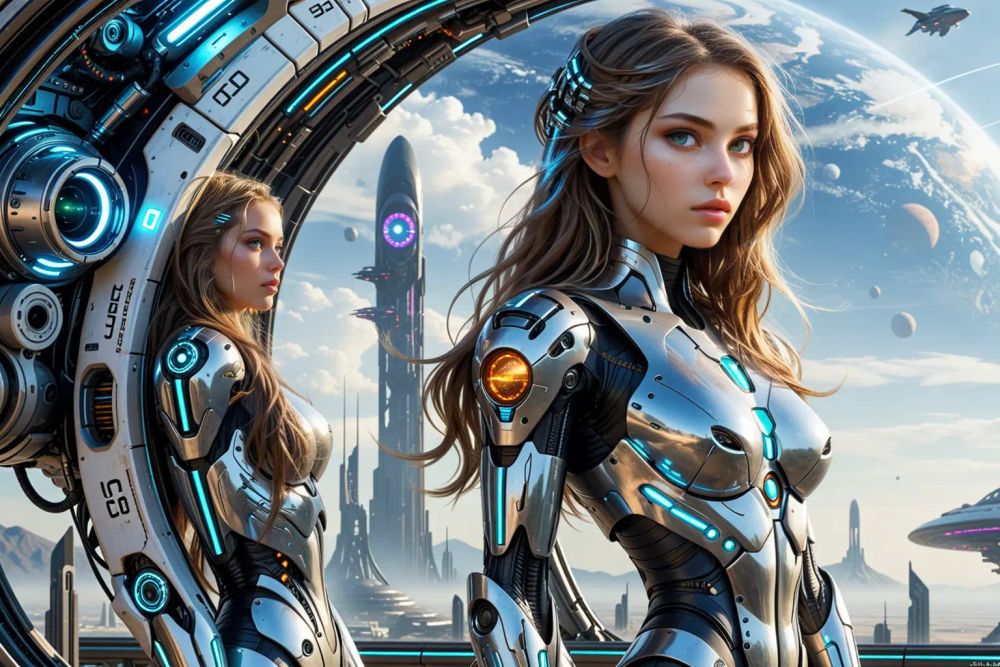 Prompt:   young woman, beautiful face, standing, great body, gorgeous figure, long legs, pretty eyes, long hair, learns C++ (C plus plus) – ISO/IEC 14882 programming language, beautiful background, magnificent scenery, Umberto Boccioni style,    HD, sharp focus, stunningly beautiful, hyper-detailed, sci-fi style, futuristic, technological, alien worlds, space themes, advanced civilizations

Negative prompt: ugly, deformed, noisy, blurry, low contrast, realism, photorealistic, historical, medieval, extra eyes, bad eyes, ugly eyes, imperfect eyes, deformed pupils, deformed iris, cross-eyed, poorly drawn face, bad face, fused face, ugly face, worst face, unrealistic skin texture, out of frame, poorly drawn hands, cloned face, double face, blurry, bad quality

Text model: granite3.2

Image model: EventHorizonPictoXL
