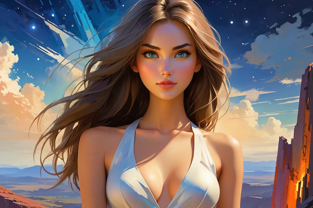 Prompt:   young woman, beautiful face, standing, great body, gorgeous figure, long legs, pretty eyes, long hair, learns Vala programming language, beautiful background, magnificent scenery, Franz Kline style,    HD, sharp focus, stunningly beautiful, hyper-detailed, ethereal fantasy concept art of , magnificent, celestial, ethereal, painterly, epic, majestic, magical, fantasy art, cover art, dreamy

Negative prompt: (worst quality, low quality, normal quality, lowres, low details, oversaturated, undersaturated, overexposed, underexposed, grayscale, bw, bad photo, bad photography, bad art:1.4), (watermark, signature, text font, username, error, logo, words, letters, digits, autograph, trademark, name:1.2), verybadimagenegative, bad_prompt_version2-neg, easynegative, FastNegativeV2, photographic, realistic, realism, 35mm film, dslr, cropped, frame, text, deformed, glitch, noise, noisy, off-center, deformed, cross-eyed, closed eyes, bad anatomy, ugly, disfigured, sloppy, duplicate, mutated, black and white, extra eyes, bad eyes, ugly eyes, imperfect eyes, deformed pupils, deformed iris, cross-eyed, poorly drawn face, bad face, fused face, ugly face, worst face, unrealistic skin texture, out of frame, poorly drawn hands, cloned face, double face, blurry, bad quality

Text model: neural-chat

Image model: WildCardXXLAnimation
