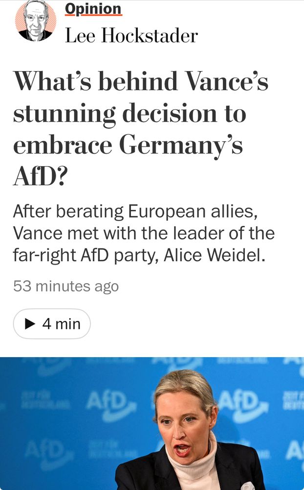 What’s behind Vance’s stunning decision to embrace Germany’s AfD? 