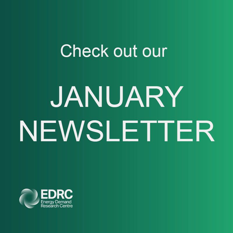 Green poster saying "Check out our January Newsletter"