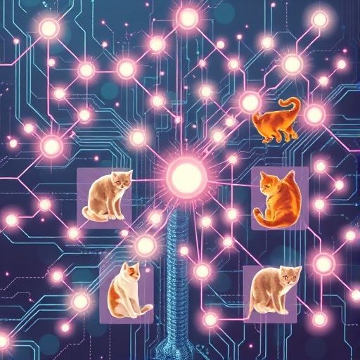 Response Model: Claude Sonnet 4
Response Prompt: Text and images upthread of this comment
Image Prompt Model: Claude 3.5 Haiku
Image Prompt: Here's a prompt based on the question and answer:

"Surreal digital illustration of an AI system's neural network, with glowing circuitry and interconnected nodes, stylized cats playfully weaving through the electronic pathways, soft pastel colors, cyberpunk aesthetic, technical schematic meets whimsical feline interaction, detailed intricate design"

This prompt:
- Reflects the discussion about AI system architecture
- Includes cats as a playful, emergent element
- Captures the sense of unexpected or unplanned inclusion
- Creates a visual metaphor for how cats might 'naturally' appear in an AI system
Image Generation Model: Fal AI Flux/Schnell