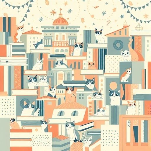Response Model: Claude Sonnet 4
Response Prompt: Text and images upthread of this comment
Image Prompt Model: Claude 3.5 Haiku
Image Prompt: Here's a prompt for an image generation model:

A whimsical, stylized illustration showing hidden cats subtly blended into a complex background, with soft pastel colors and playful geometric shapes, revealing cats peeking out from unexpected places like book spines, wallpaper patterns, and architectural details, in the style of an optical illusion poster with a warm, humorous tone
Image Generation Model: Fal AI Flux/Schnell