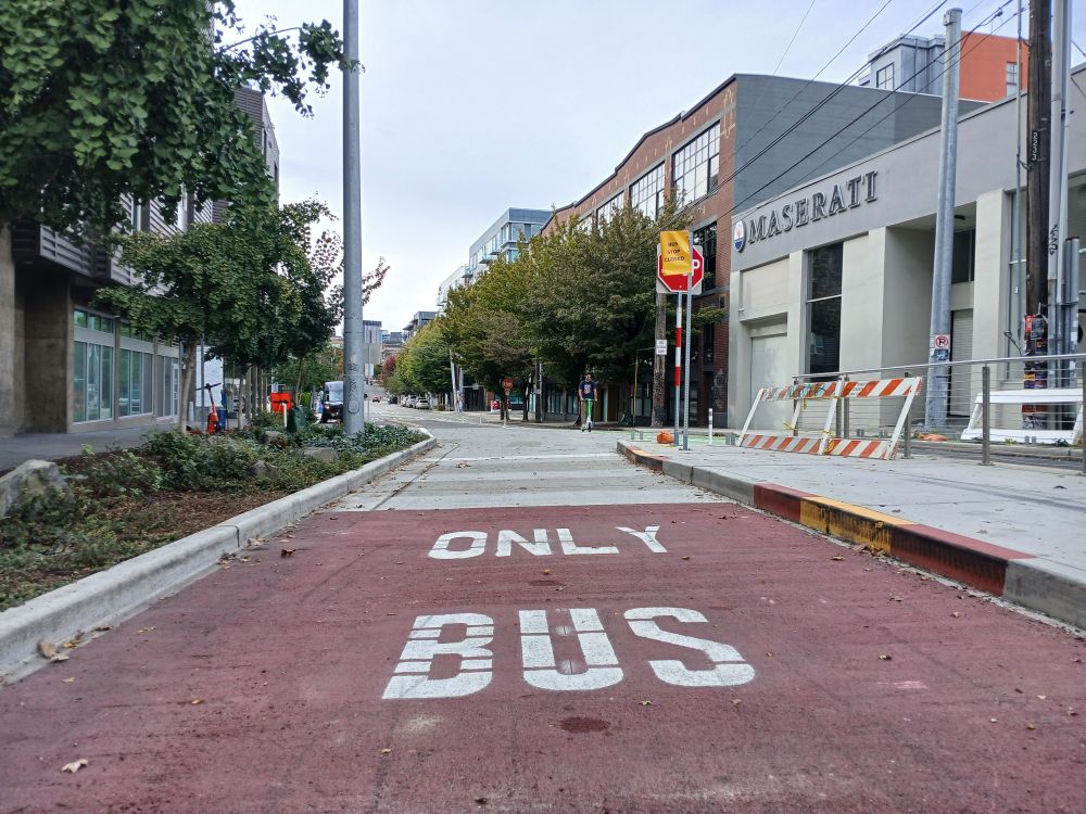 Bus only lane at 12th Ave 