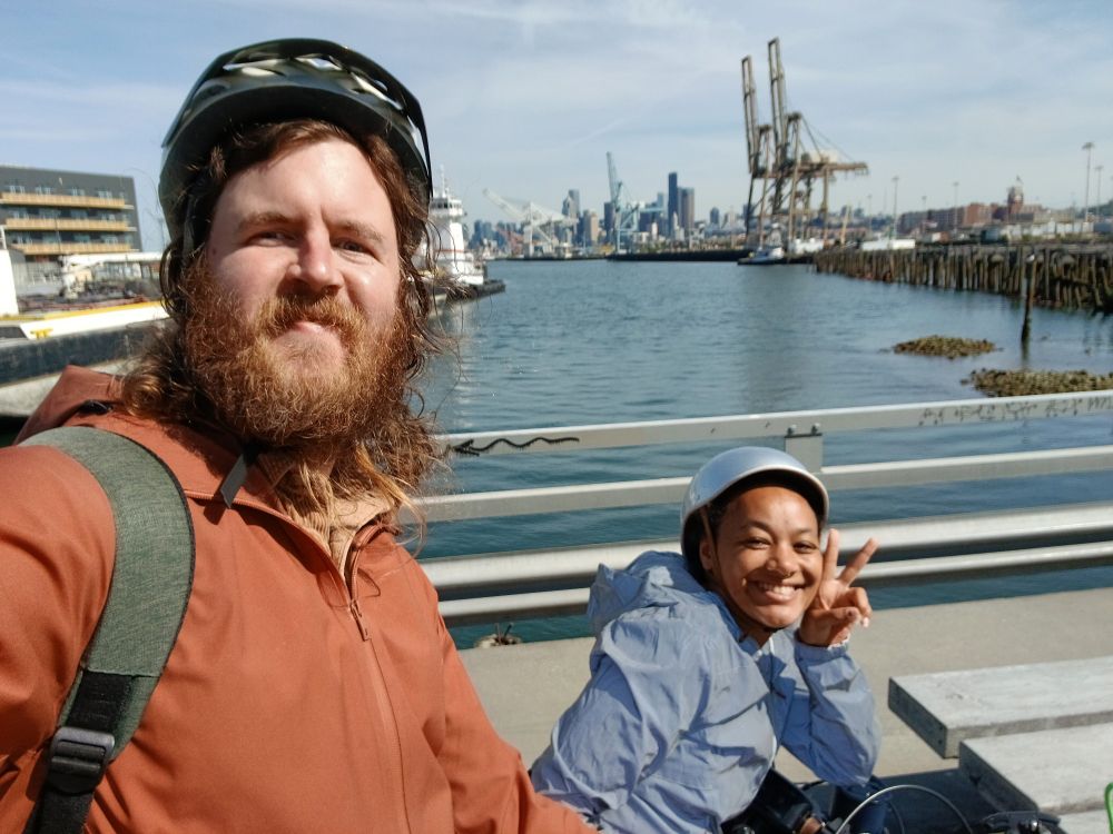 Selfie with Jaz at the West Seattle trail fishing bridge