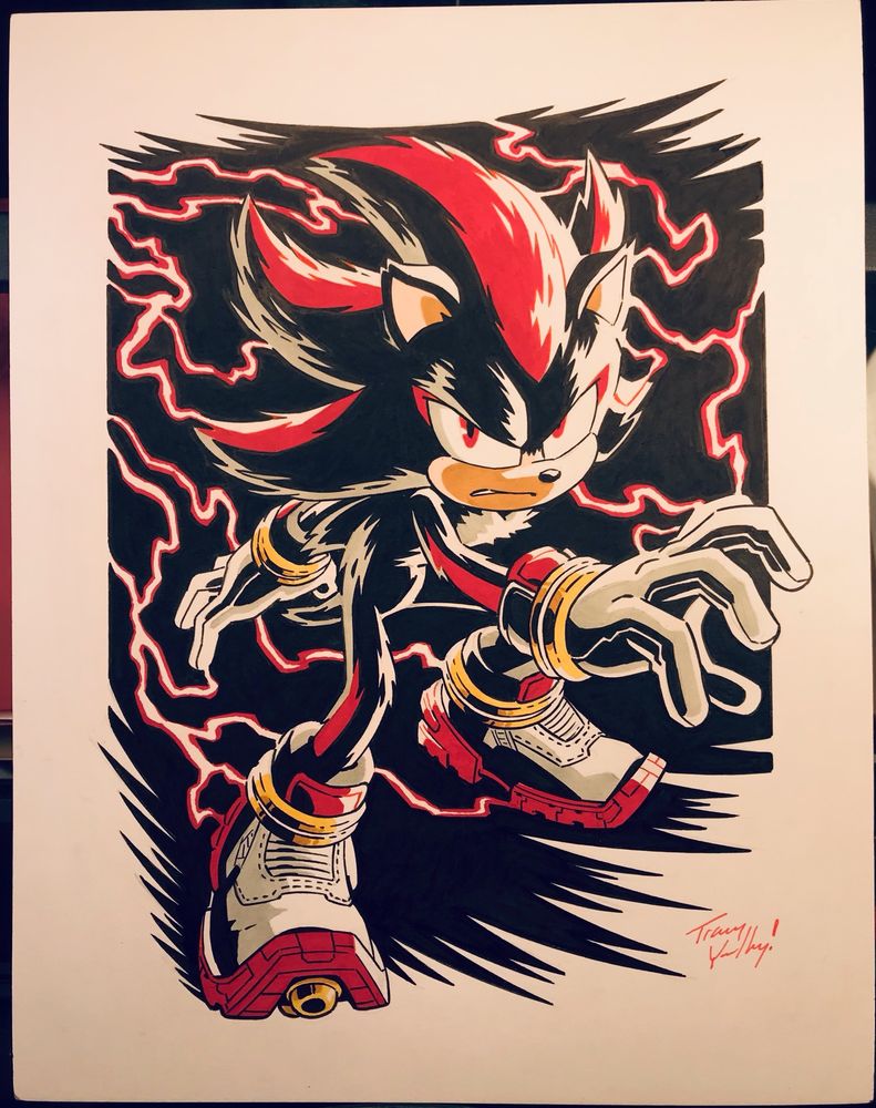 Shadow the Hedgehog as he appears in the 3rd Sonic movie 