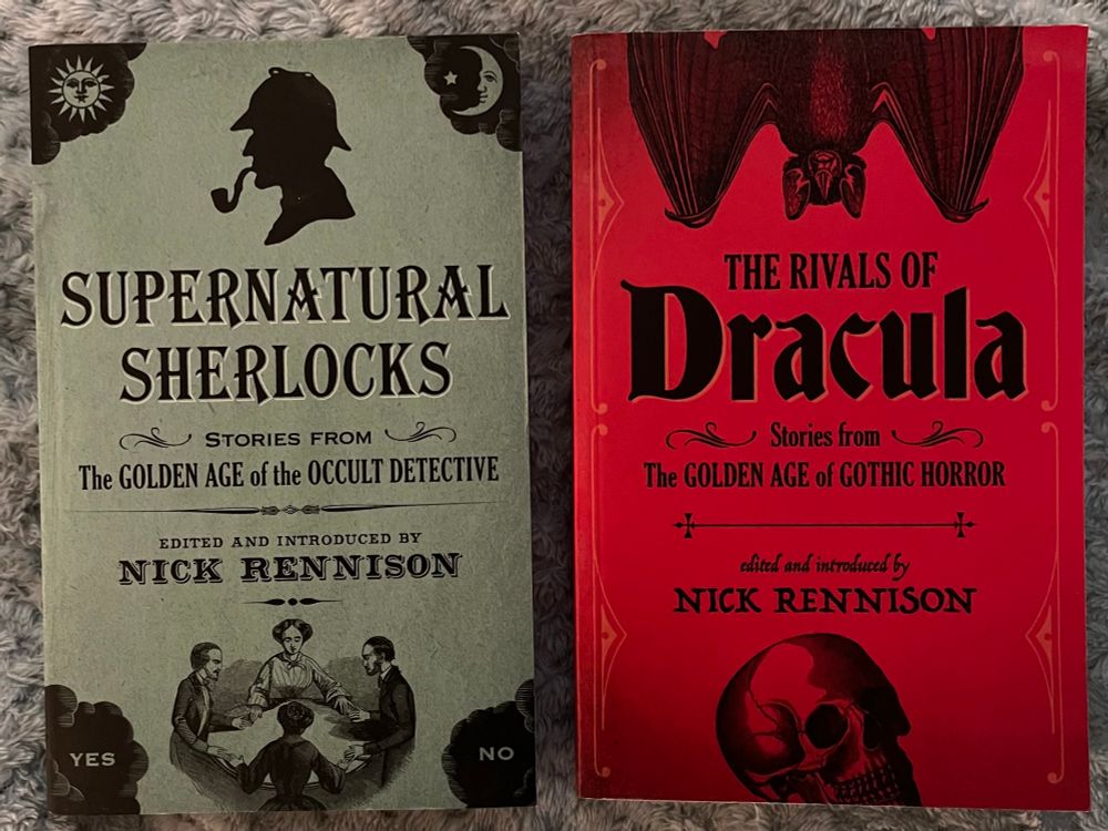 Two books, both collections of horror short stories 