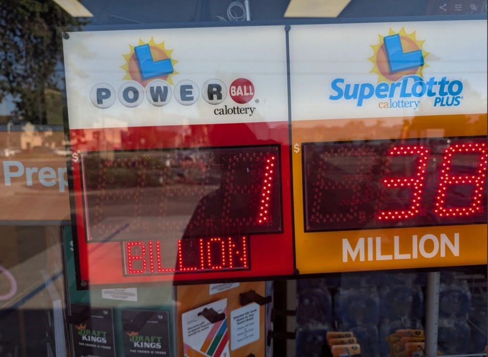 Picture of a recent billion dollar powerball. 