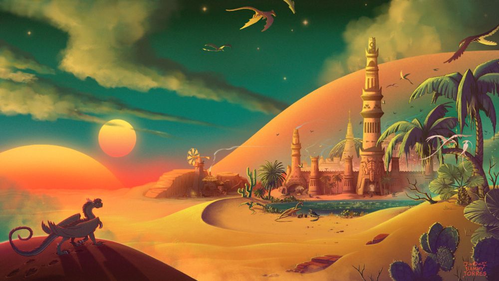 Commission for Darkleaf Music on YouTube (Oasis of the Dragons)