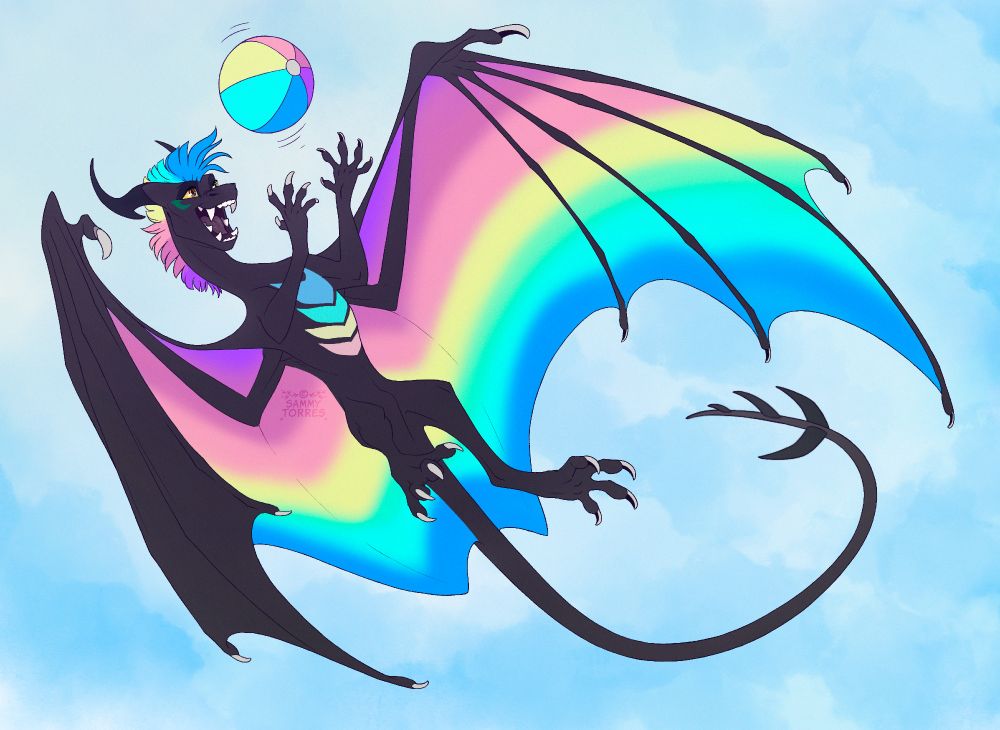 The OG version had no backdrop and a bird instead of a ball. I added the beachball bc that's way more fun :]