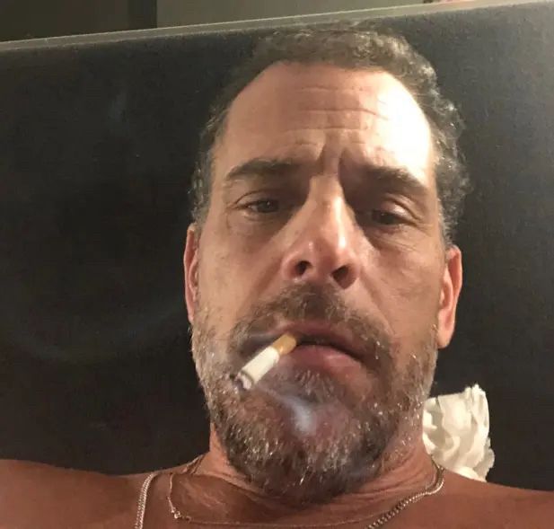 hunter biden smoking a cigarette