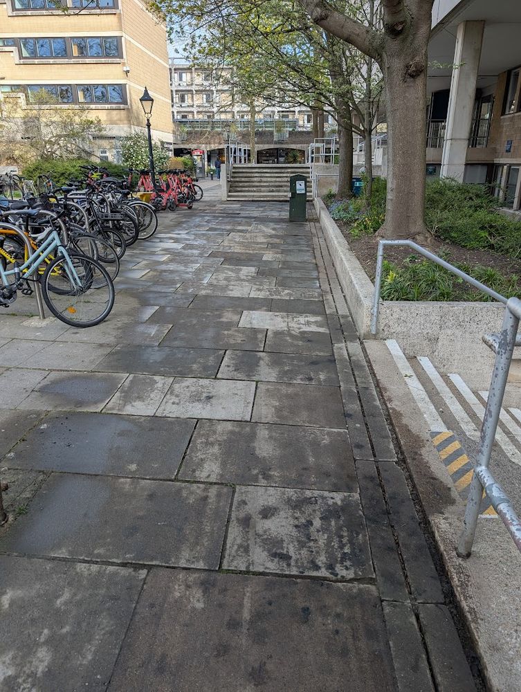 Cleaned pavement near University Offices
