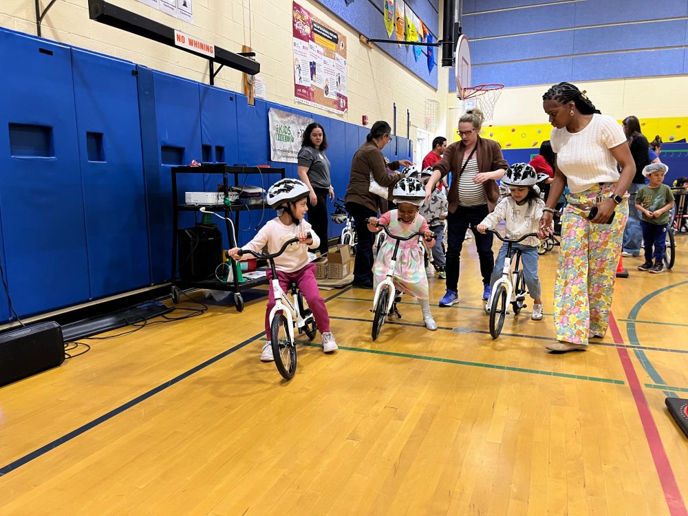 All Kids Bike and HRD kick off event on March 27, 2025.