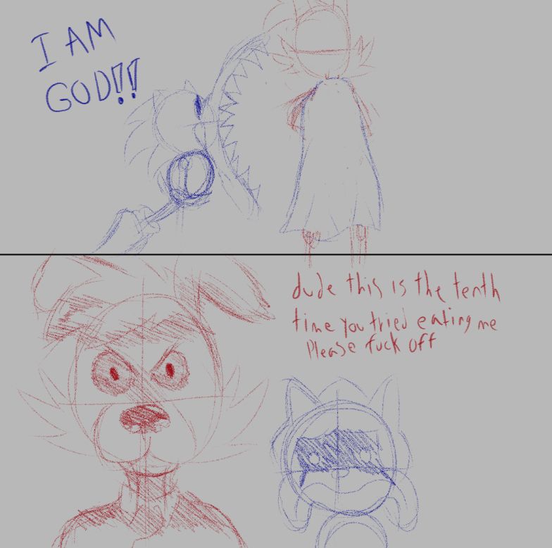 sketch of Erwin Hoffmann (oc) and Sonic.exe
