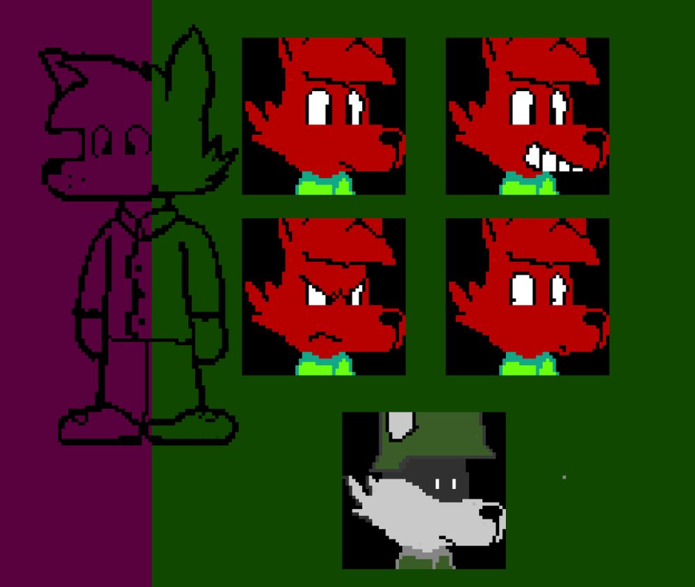 Hoffmann overworld sprite and his icons (along with a darkworld variant)