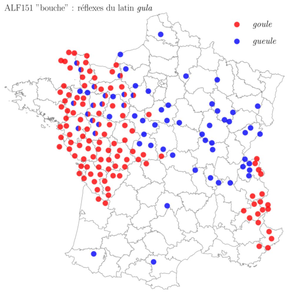 Cartes interprétées de l’ALF avec Python