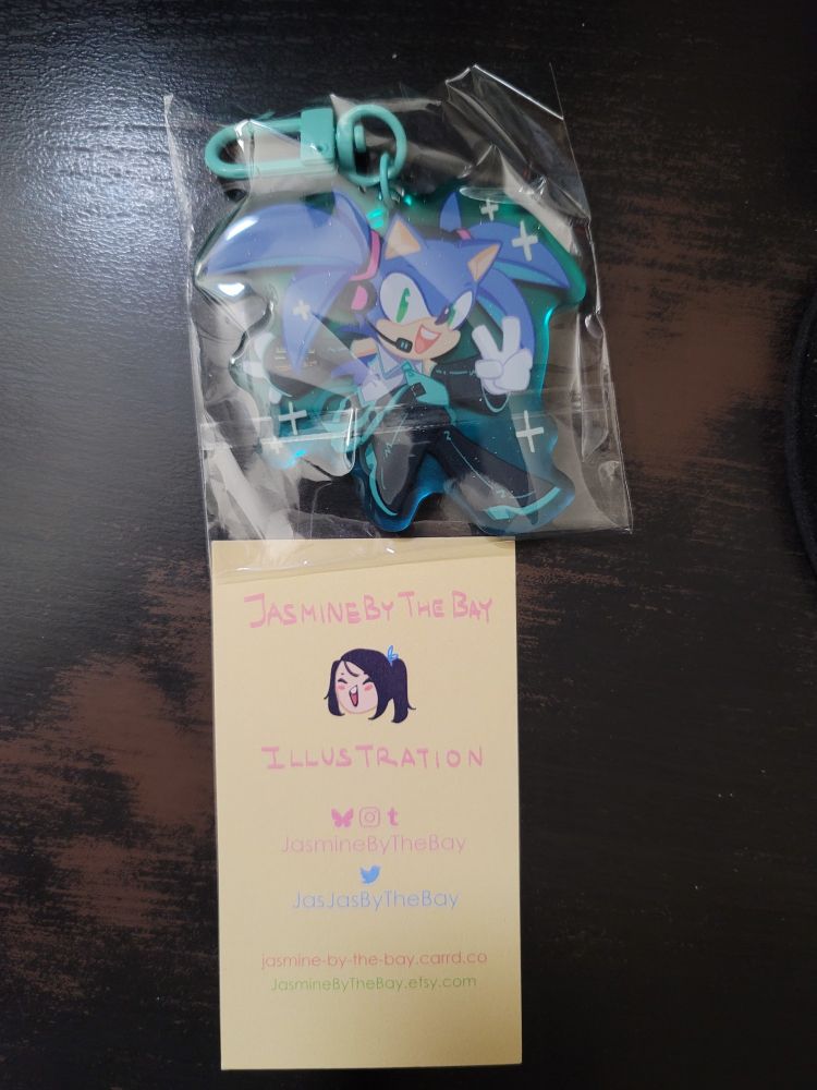 Miku-Cosplaying Sonic from @jasminebythebay.bsky.social