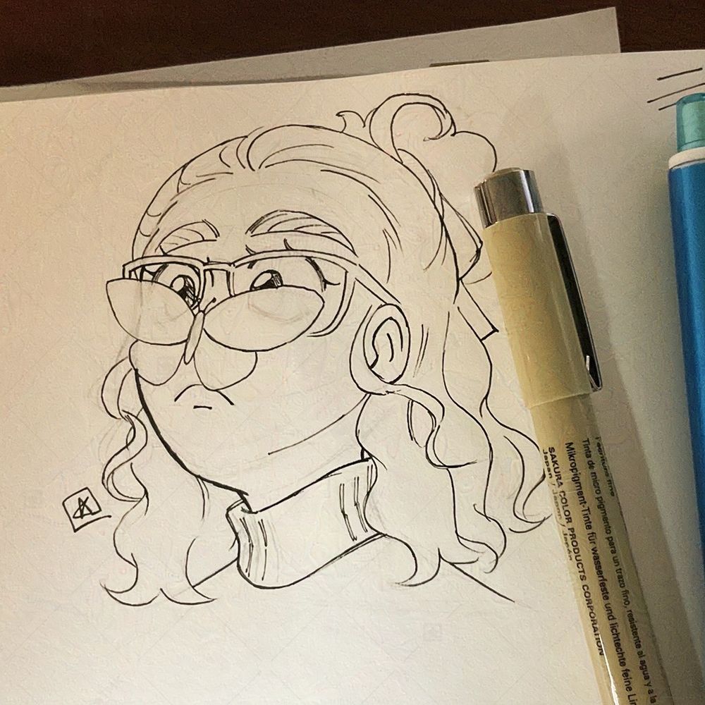 My OC Amity with a butterfly on her nose!