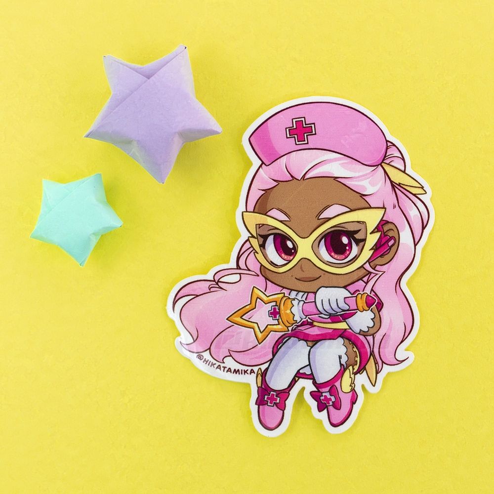 Physical, IRL sticker of the same art.