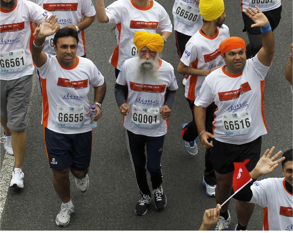 Fauja Singh, world's oldest matrathon runner