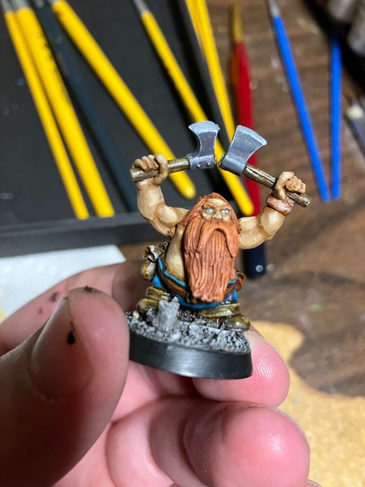 two-fisting hand axes