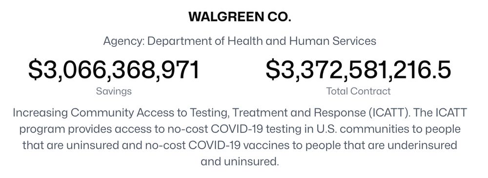 DOGE cancels “Increasing Community Access to Testing, Treatment and Response (ICATT). The ICATT program provides access to no-cost COVID-19 testing in U.S. communities to people that are uninsured and no-cost COVID-19 vaccines to people that are underinsured and uninsured”