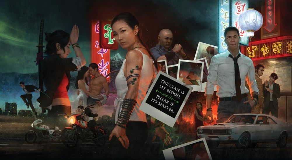 Amazing artwork showing lots of East Asian gangster types in a 1970s-feeling setting looking amazingly cool. I can't do the image justice in the time I have, but if people really want a more detailed description, ask me in reply and I'll find some time this evening.