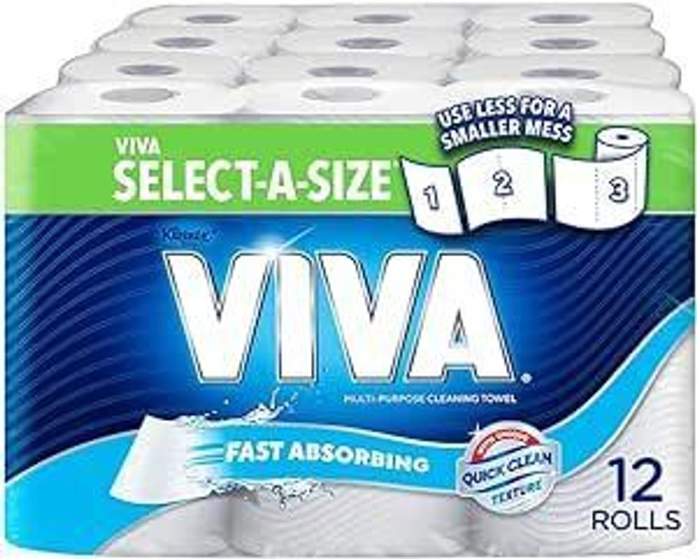 VIVA Paper Towel Select-A-Size Paper Towel 12 Count (4x3 Rolls) $14 ($12.60 S&S) + Delivery ($0 Prime/ $59 Spend) @ Amazon AU