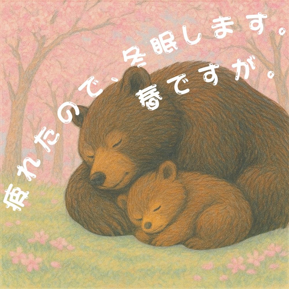 疲れたので冬眠します.春だけど.