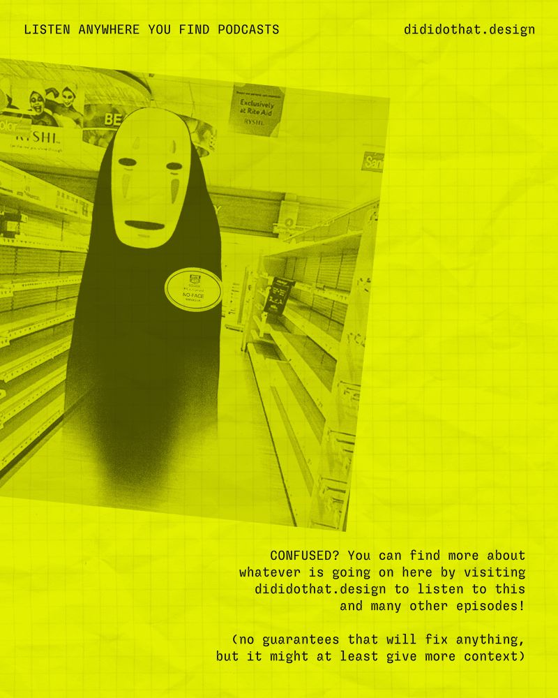 No Face from Spirited Away is what happened to all the empty shelves at Rite Aid. Fire him.