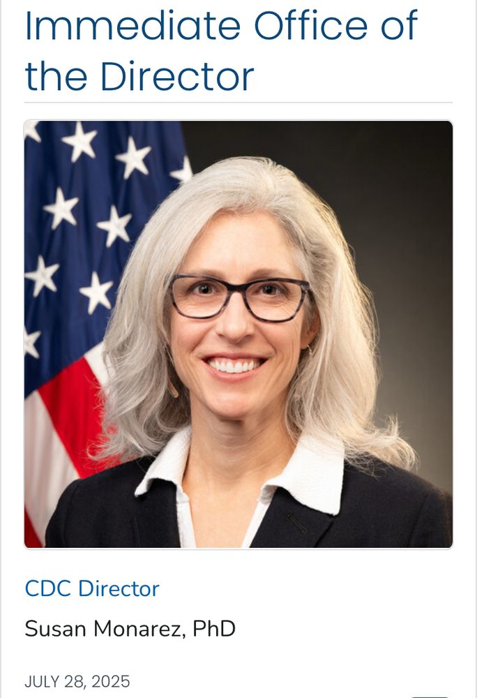 Immediate Office of the Director CDC Director Susan Monarez, PhD JULY 28, 2025
