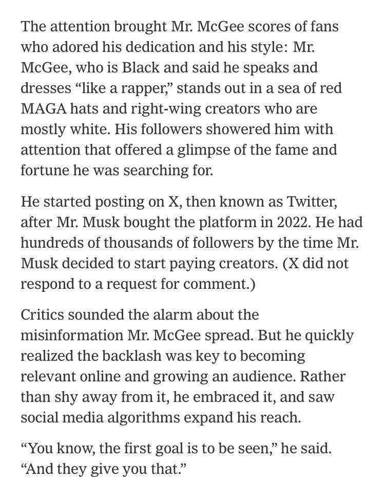 The attention brought Mr. McGee scores of fans who adored his dedication and his style: Mr. McGee, who is Black and said he speaks and dresses 