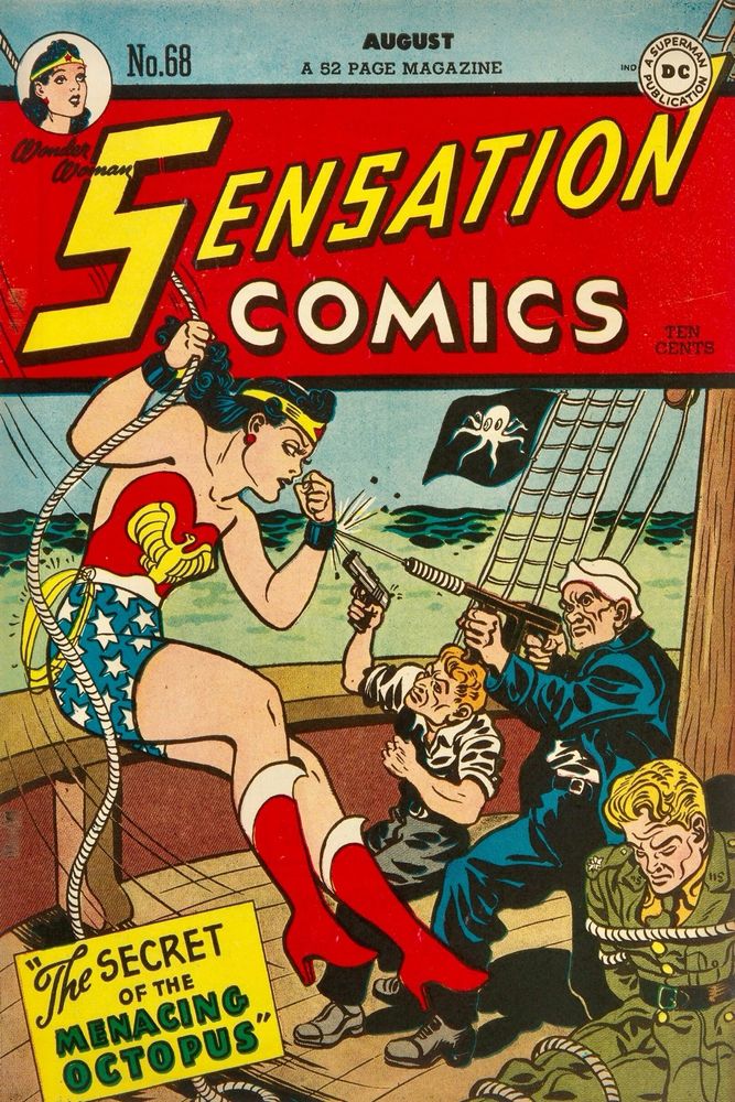 Sensation Comics #68, August 1947, cover by Harry G. Peter.