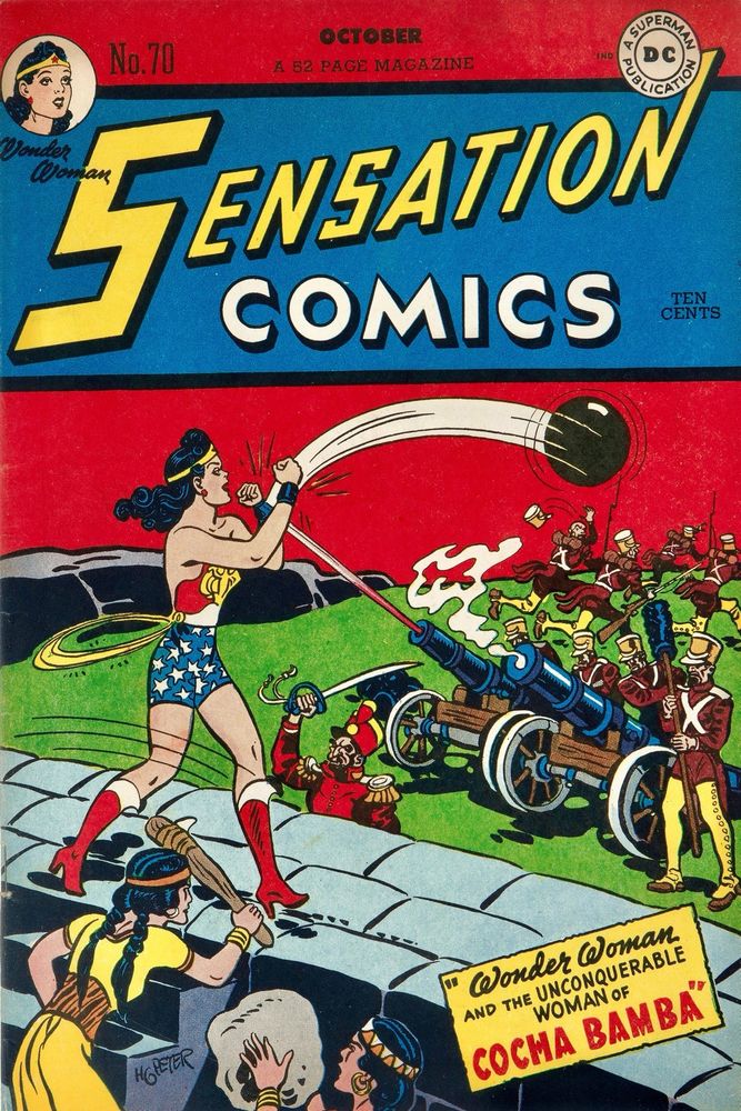Sensation Comics #70, October 1947, cover by Harry G. Peter.