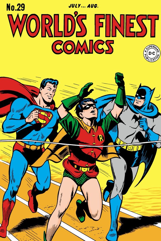 World’s Finest #29, Jul-Aug 1947, cover by Jack Burnley & Charles Paris.