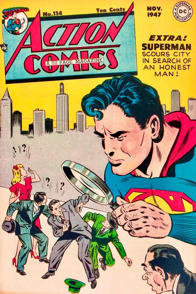 Action Comics #114, Nov 1947, cover by Wayne Boring & Stan Kaye.