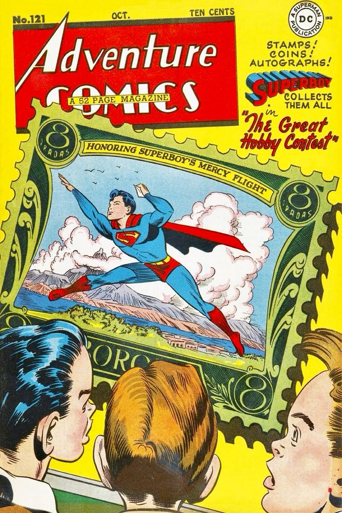 Adventure Comics #121, October 1947, cover by Al Wenzel.