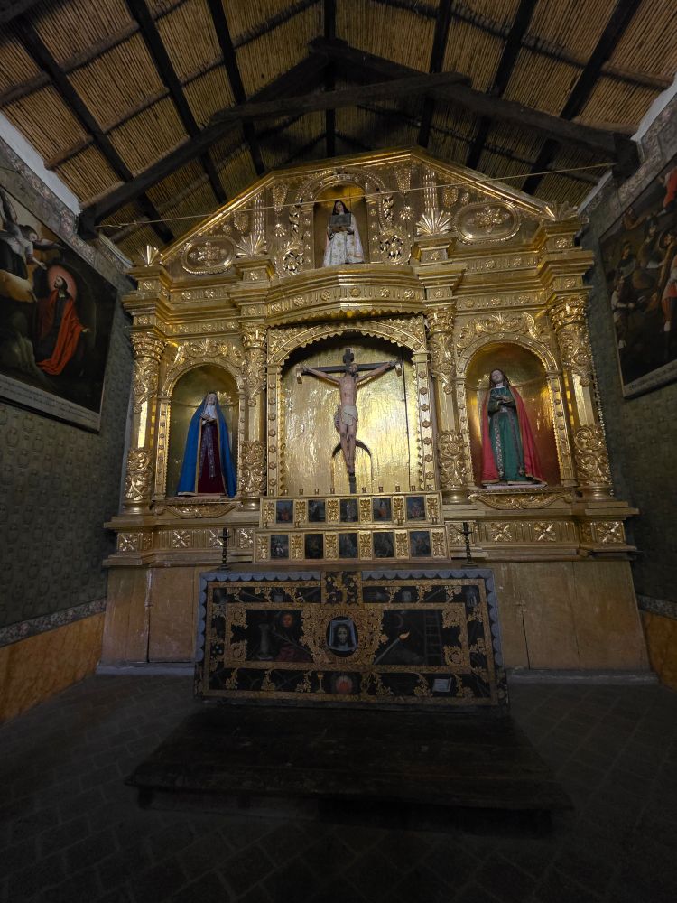 Bunch of nuns would get together in this room and pray to Jesus on his altar of gold painted madness.