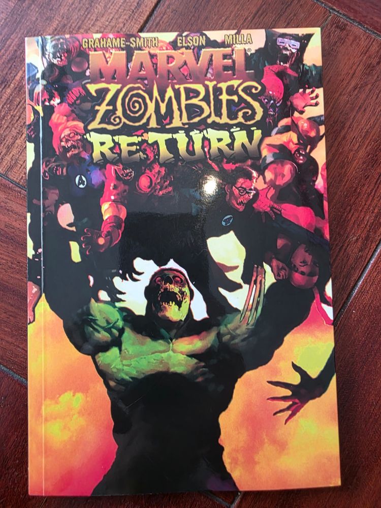 Marvel zombies return. Looks English, but the inside is in Spanish. I enjoyed the TV miniseries and What If...? zombie stuff. Comic looks suitably disgusting.