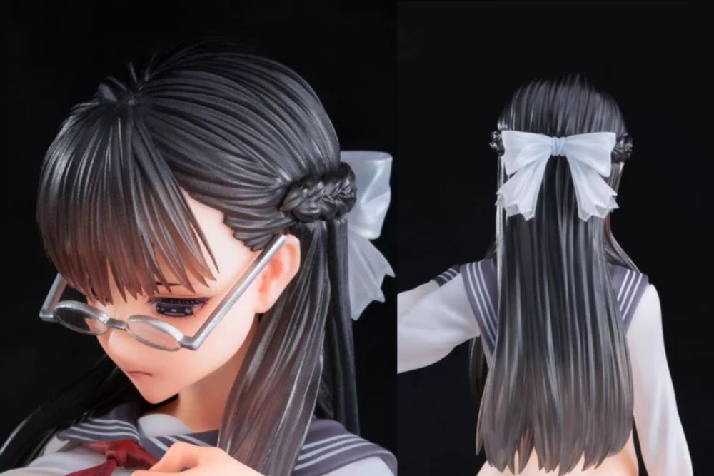 PURE、月ノ輪ガモ氏が描いた『委員長の秘密』がフィギュア化！乳首にピアス＆陰毛あり！シャツとスカートを脱いで頬を赤くした表情に注目！2025年4月発売予定