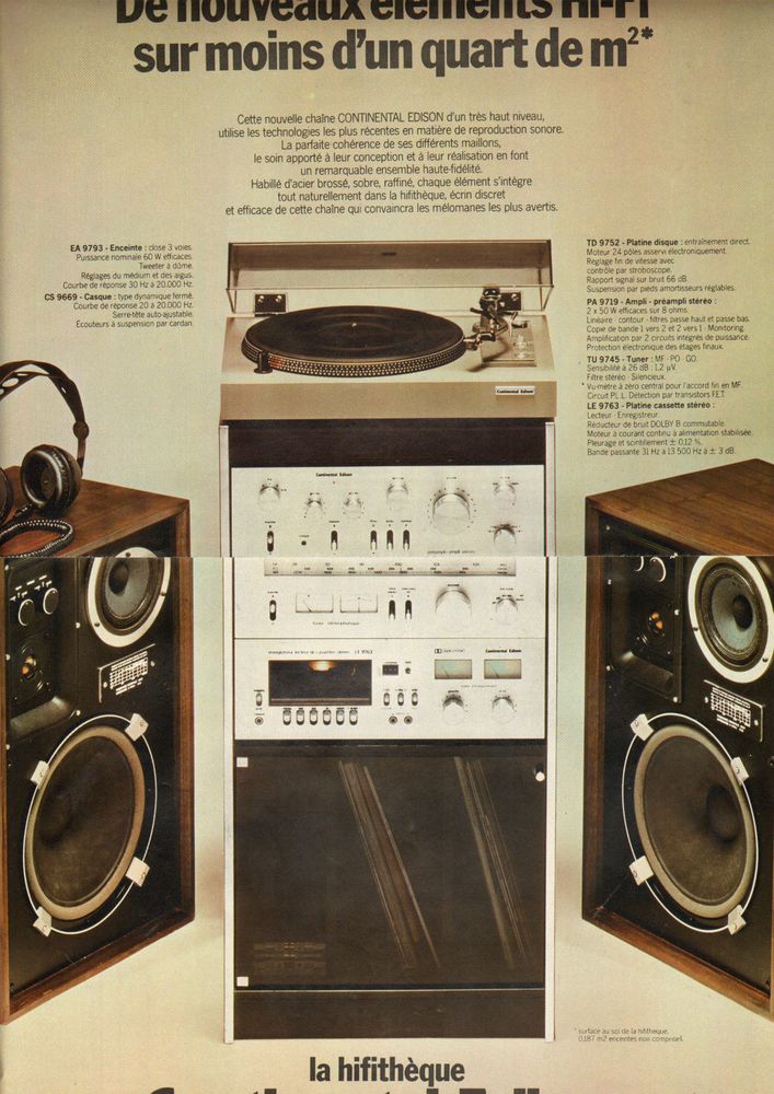 Chaine Hifi de 1977 publicité