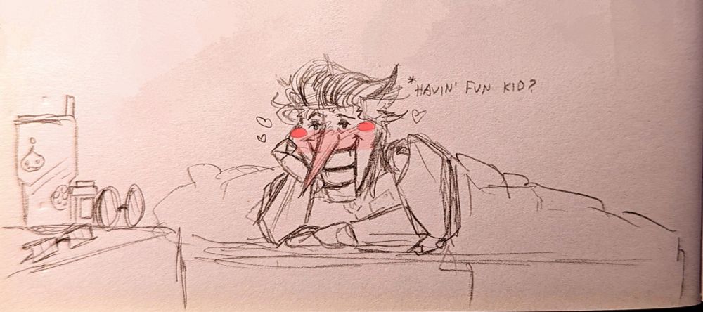 Spam laying in a bed, looking towards the POV in a relaxed position, resting his face on his hand. He's giving bedroom eyes from under a blanket while asking,

*HAVIN' FUN KID?