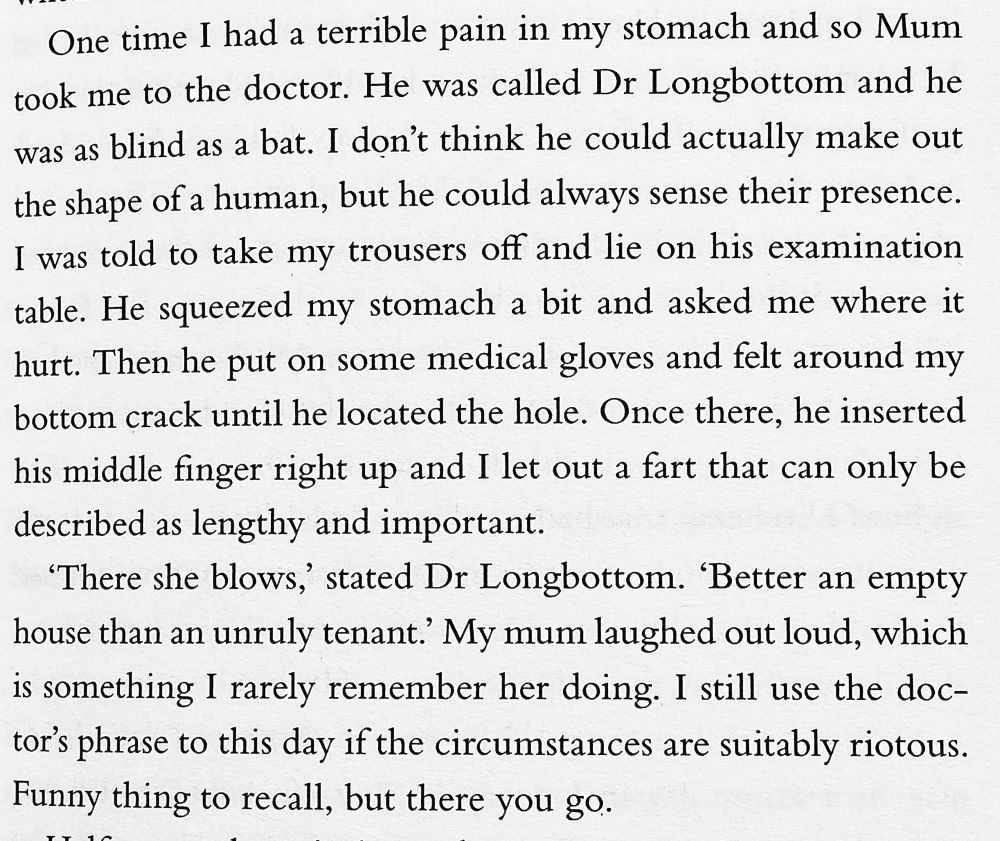 Section of Bob Mortimer’s autobiography