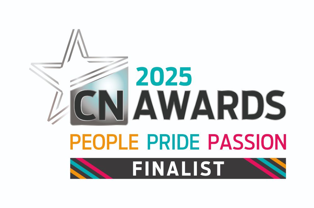 Copy reads "2025 CN Awards. People, Pride, Passion. Finalist."